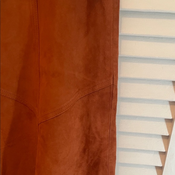 NWT Elegant Brown soft suede Skirt /lining /back zipper size14 - Picture 6 of 16